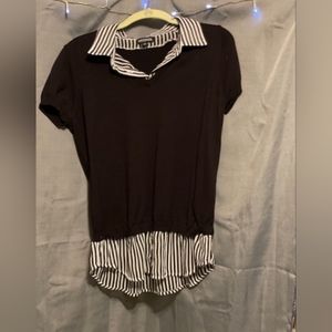 Black and white blouse
